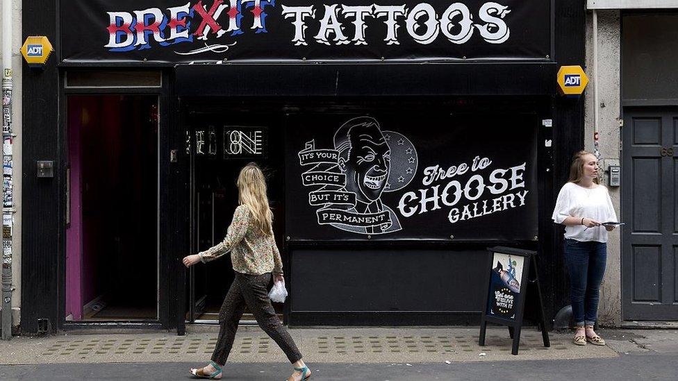 Brexit tattoo shop