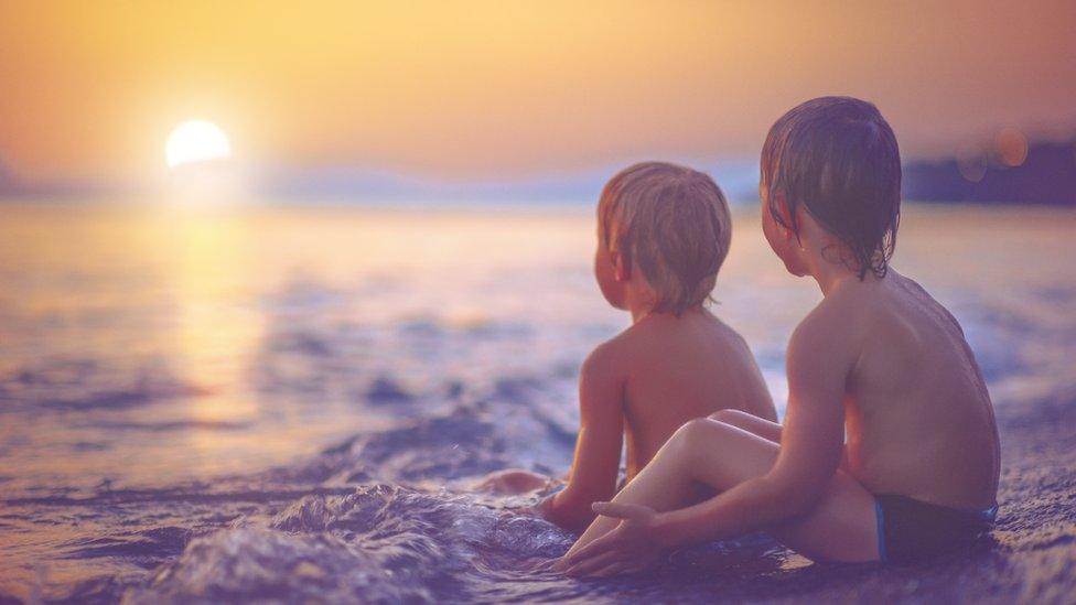 Children on the beach