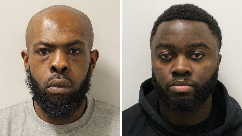 Mug shots of Kadeem Hibbert (l) and Sahid Kpaka