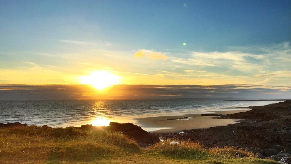 Sun setting from Rest Bay, Porthcawl