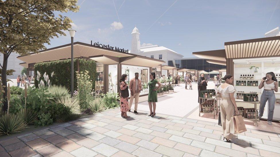 Artist impression of new Leicester Market