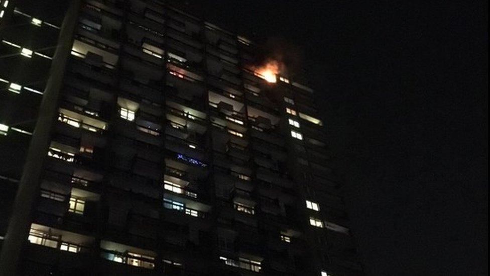 The fire at Trellick Tower