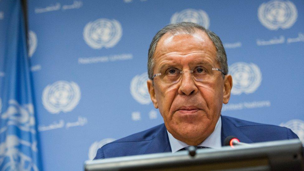 The surname of Sergey Lavrov, Russia's Foreign Minister, was translated to "sad little horse"