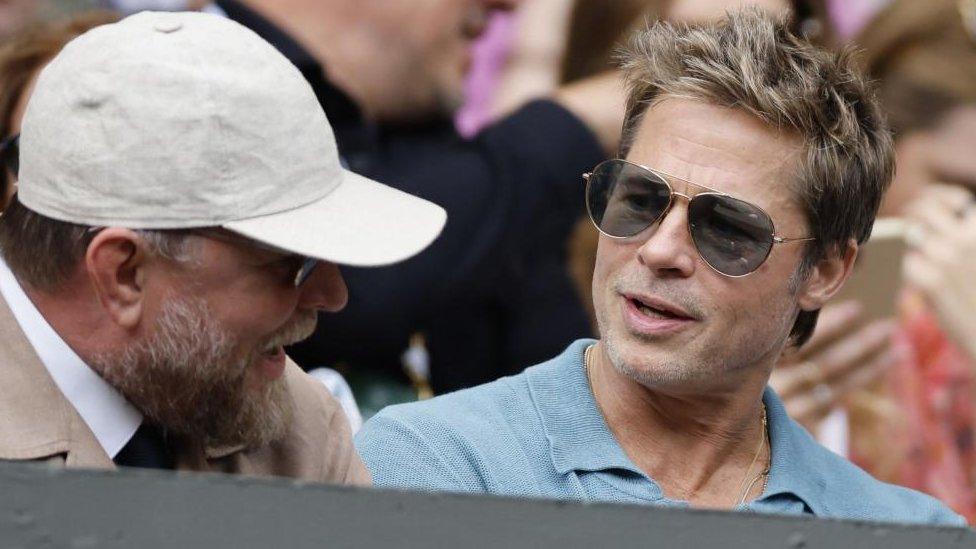 Guy Ritchie and Brad Pitt at Wimbledon