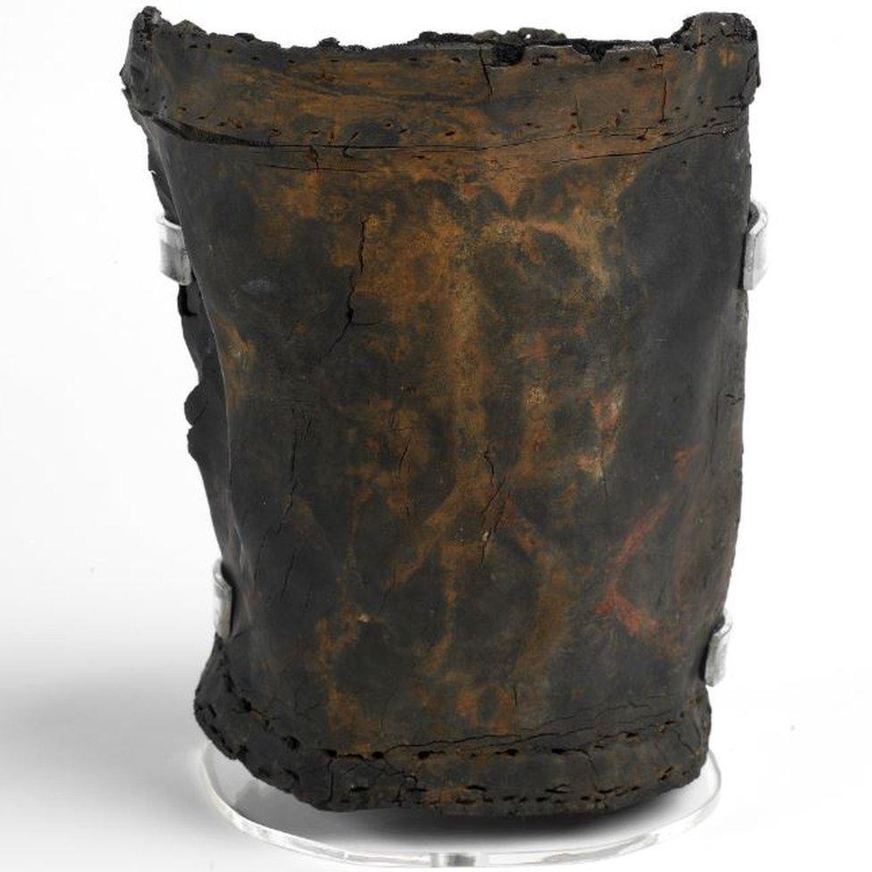 Leather fire bucket