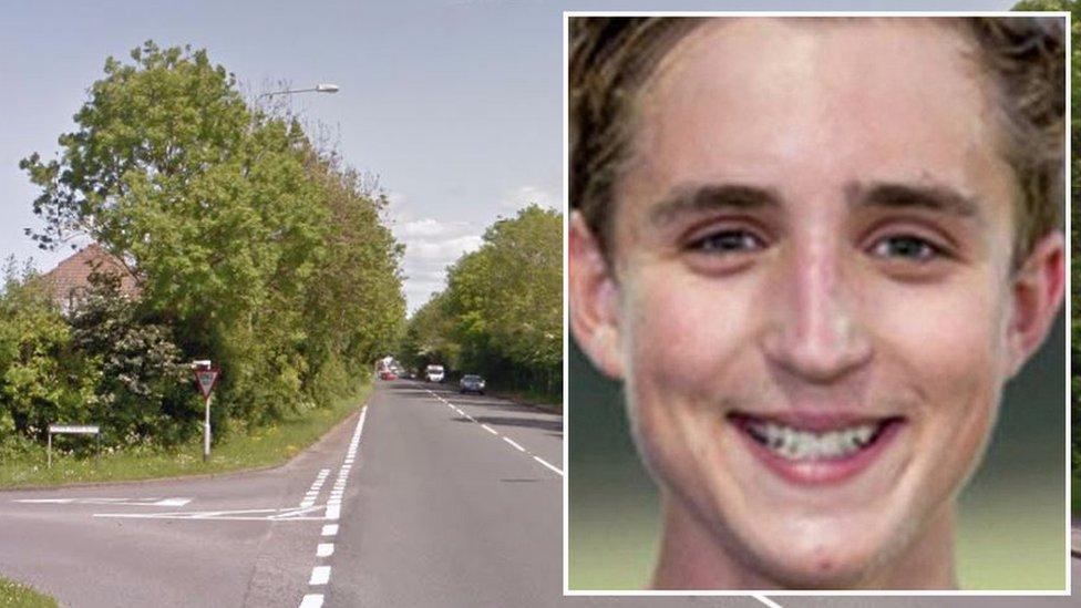 Rhys Rubery, 16, died after at crash on the A48 near Merthyr Mawr Road, Bridgend