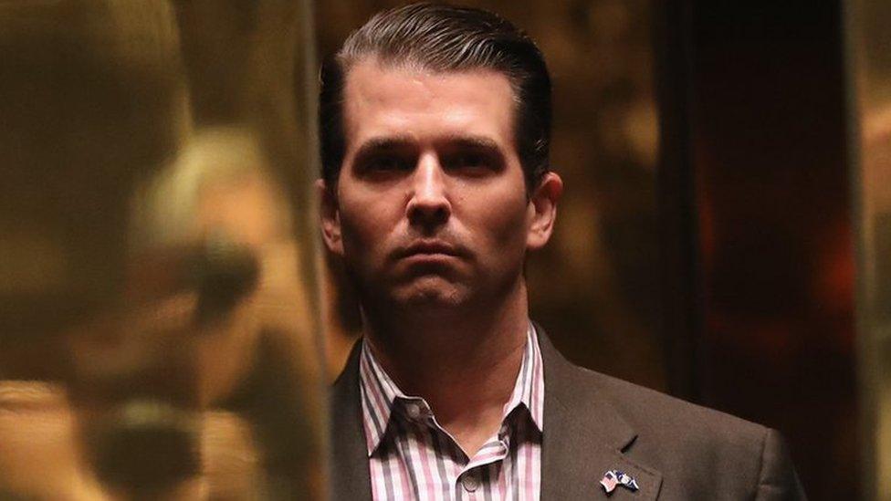 Donald Trump Jr at Trump Tower in New York City, 18 January 2017