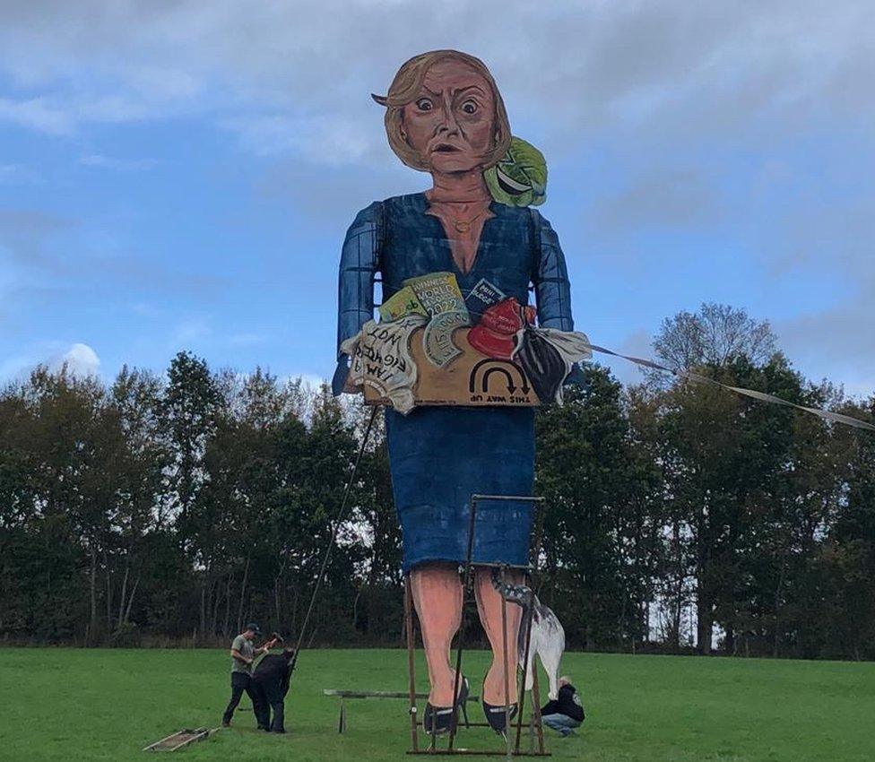 Effigy of Liz Truss