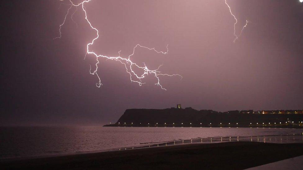 Lightning over Scarborough