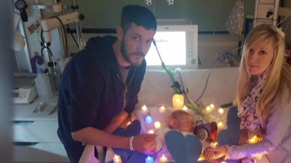 Charlie Gard and his parents, Chris and Connie