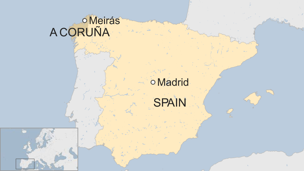 Map of Meiras in Spain