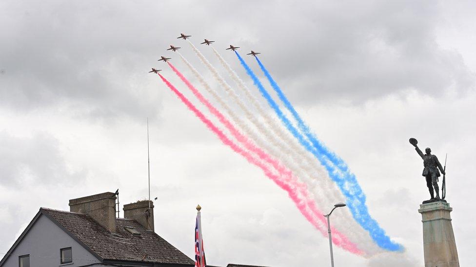 Red Arrows flypast