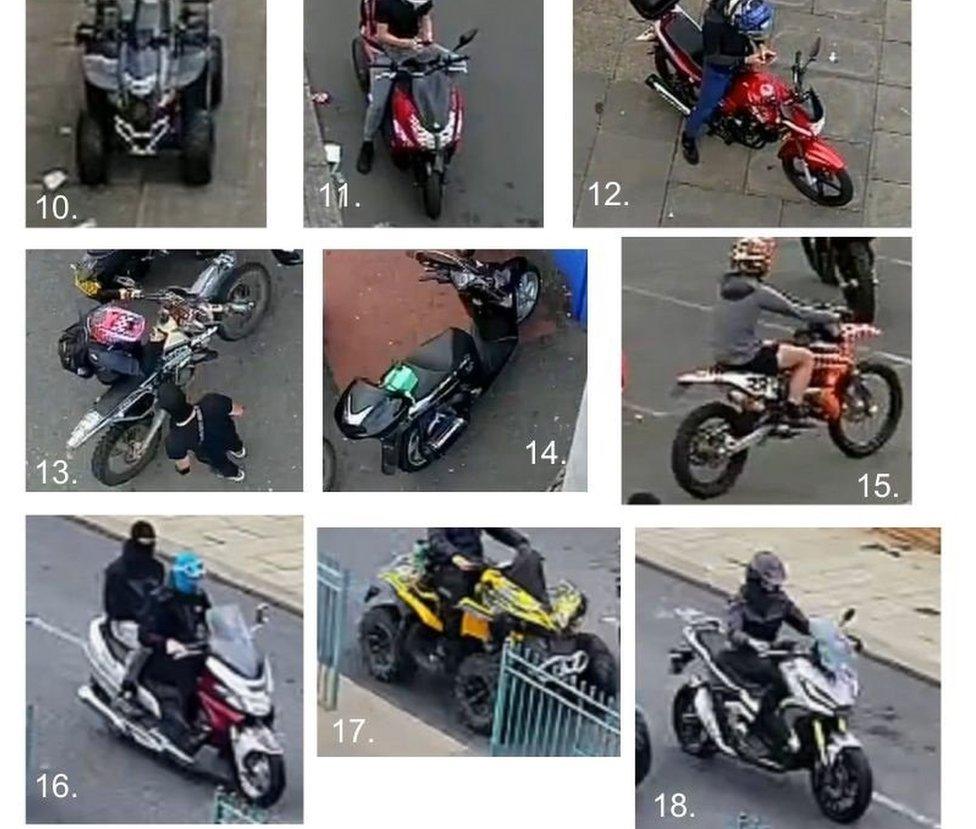 Nine more CCTV pictures of different vehicles