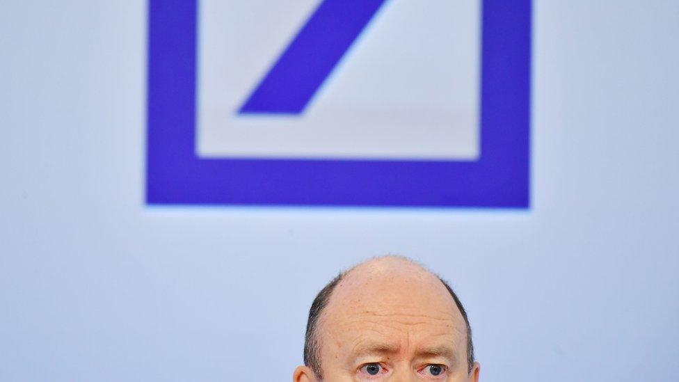 Deutsche Bank CEO John Cryan presents the company's financial results for 2016 during the annual Deutsche Bank press conference