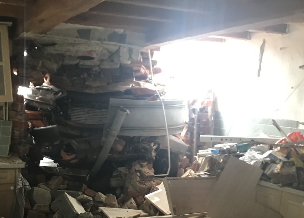 Damage to inside of house