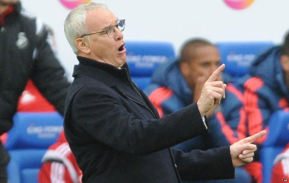 Claudio Ranieri on the touchline