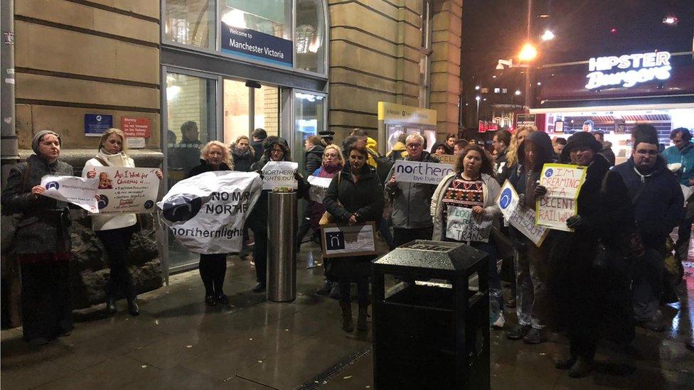 Protest at Manchester Victoria