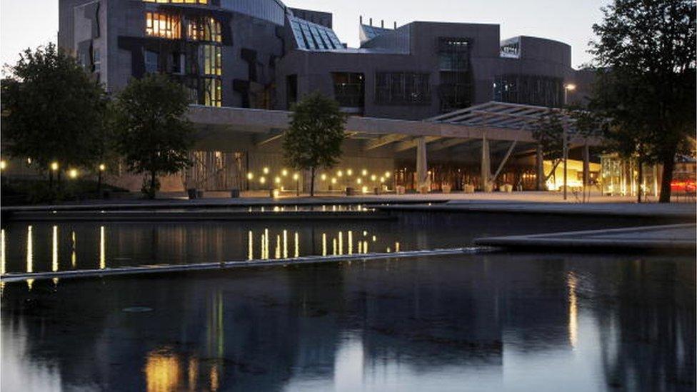 Scottish parliament building in Edinburgh