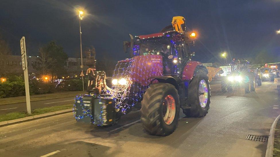 Festive tractor