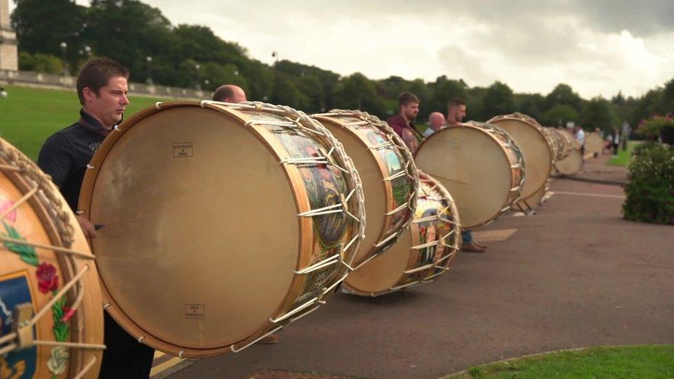 Lambeg drummers at Stormont