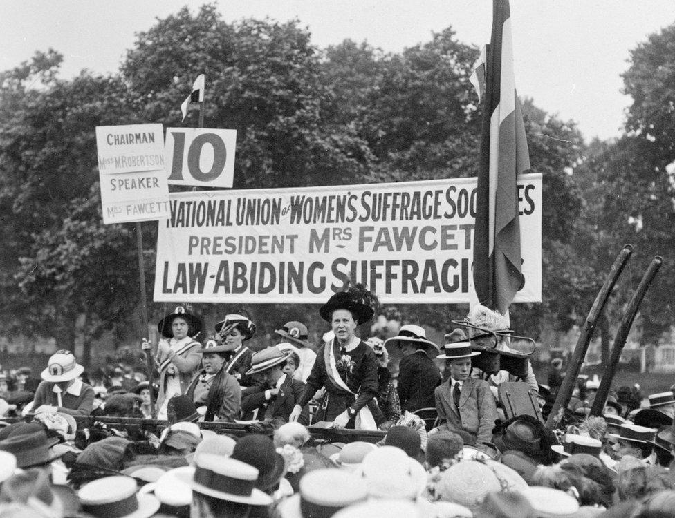 Gillian Wearing's statue of Millicent Fawcett