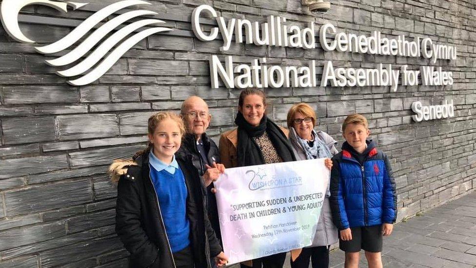 Rhian outside the Senedd