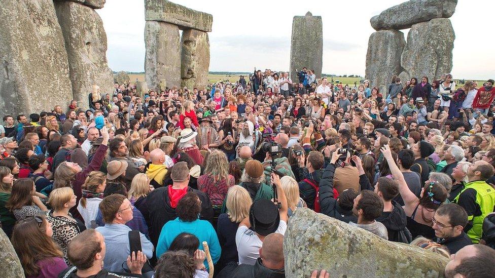 Summer solstice at Stonehenge, Wiltshire