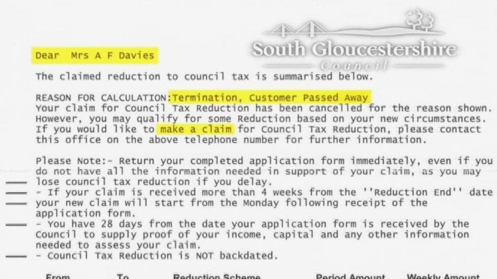 Council tax letter