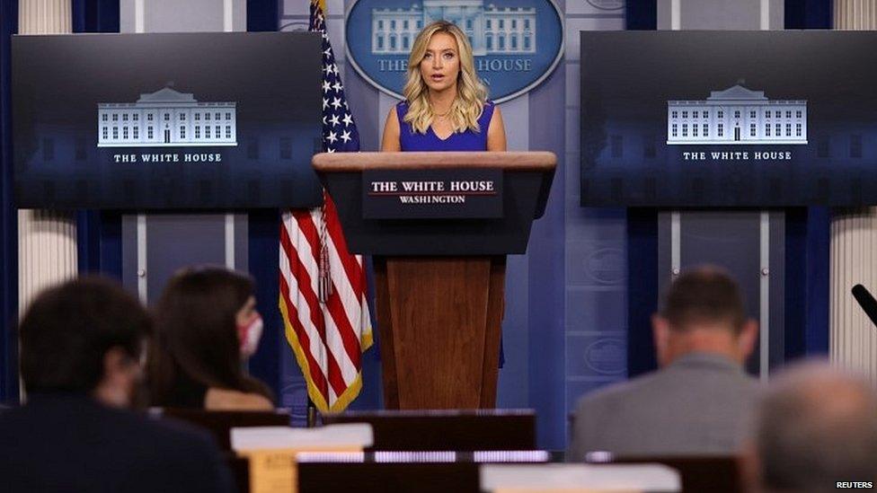 White House Press Secretary Kayleigh McEnany holds the daily press briefing