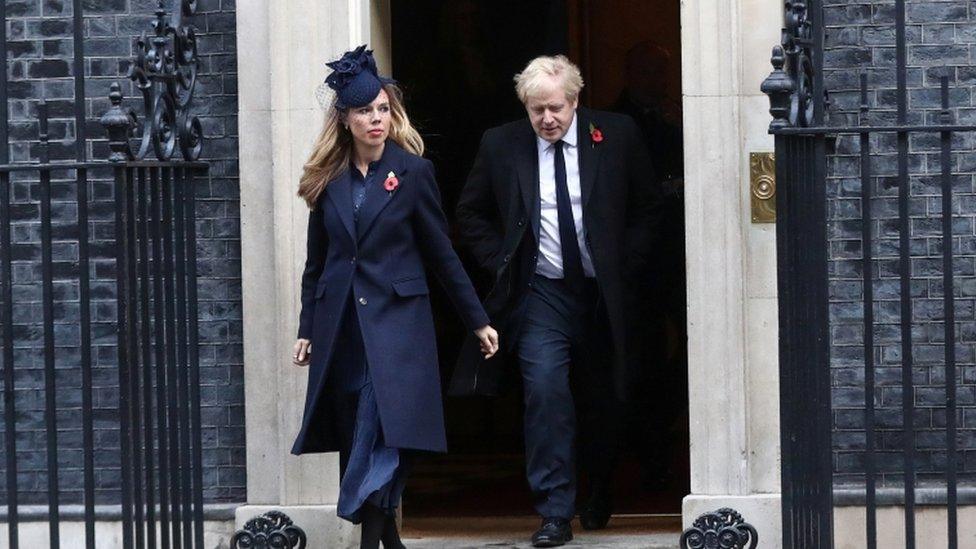 Carrie Symonds and Boris Johnson