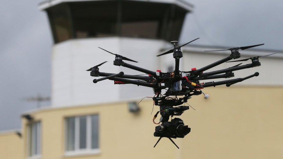 Drone at the inaugural Unmanned Aircraft Association of Ireland (UAAI) Meet the Drones showcase event at Weston Airport