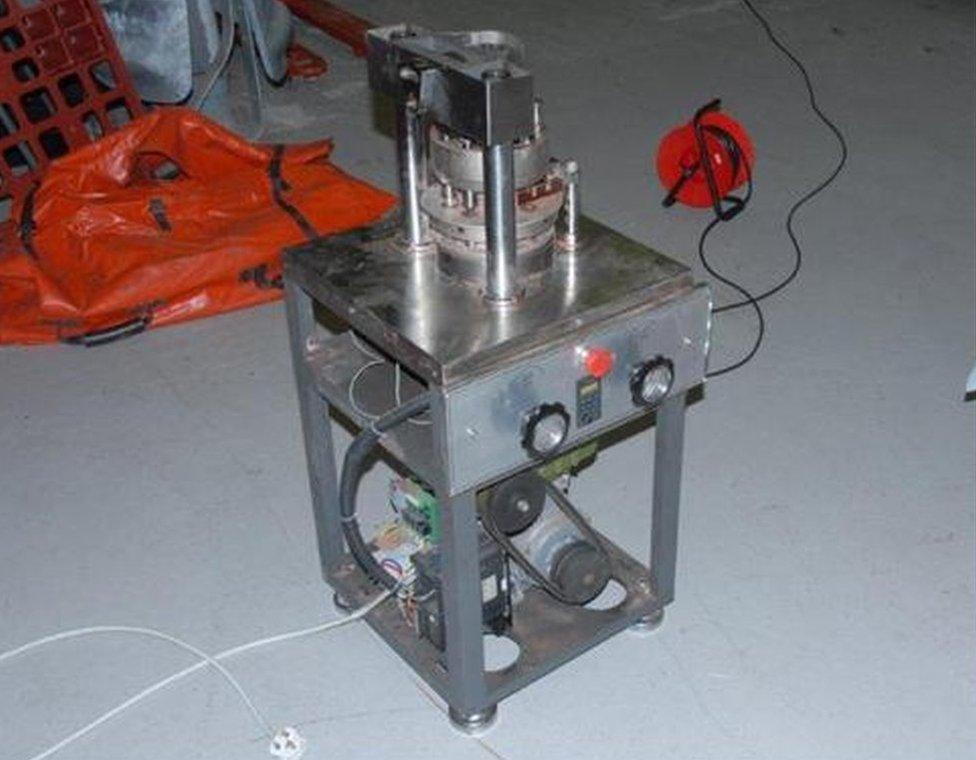 Pill press found at Junior's garage in Arnold