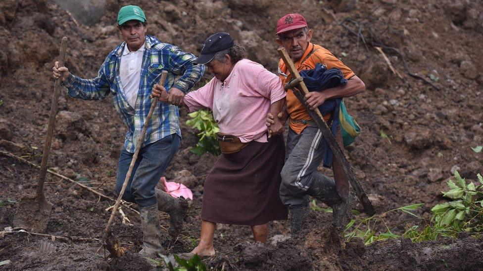 Residents search for survivors