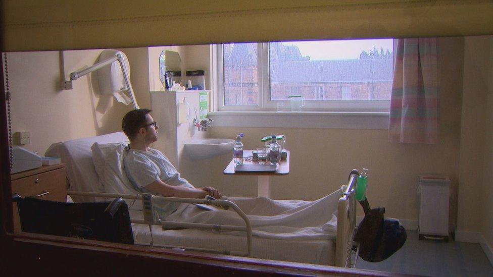 Gordon Aikman in hospital