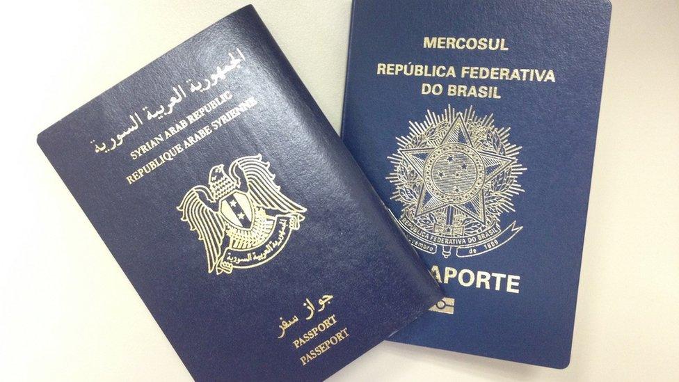 Brazilian and Syrian passports