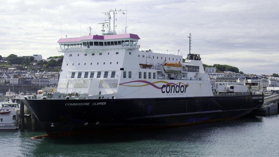 Commodore Clipper in Guernsey's St Peter Port Harbour