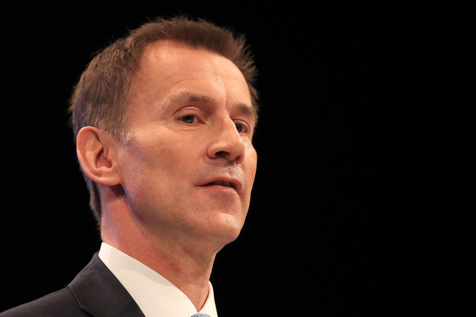 Former health secretary Jeremy Hunt