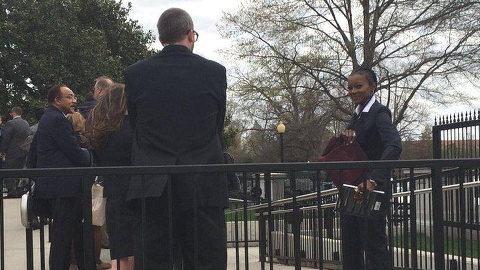 Miquelle West in line to enter White House security