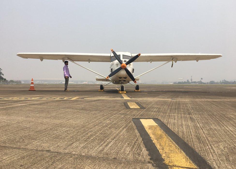 Plane at Mumbai airport