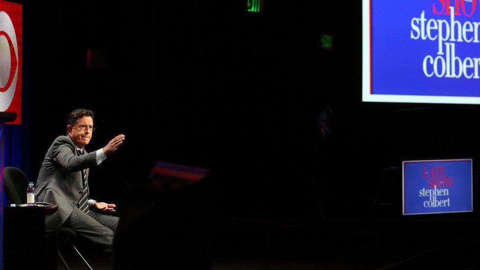 Stephen Colbert at event