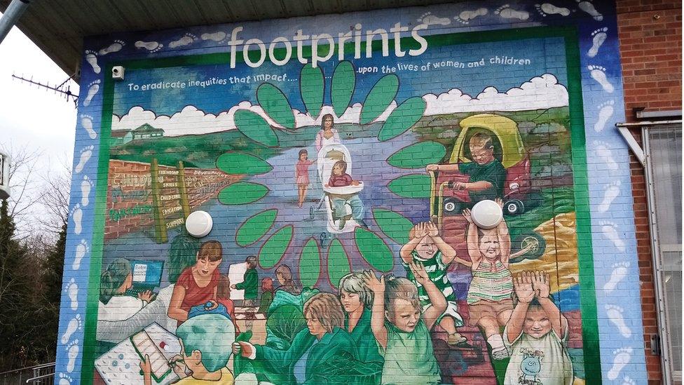 Mural at Footprints Women Centre