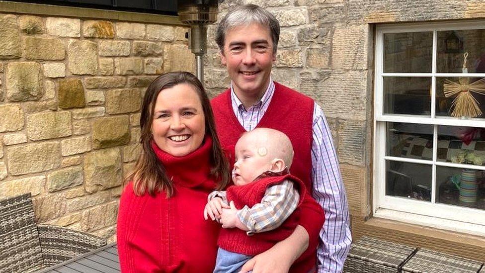 Marie Clare and Angus with their son Hector