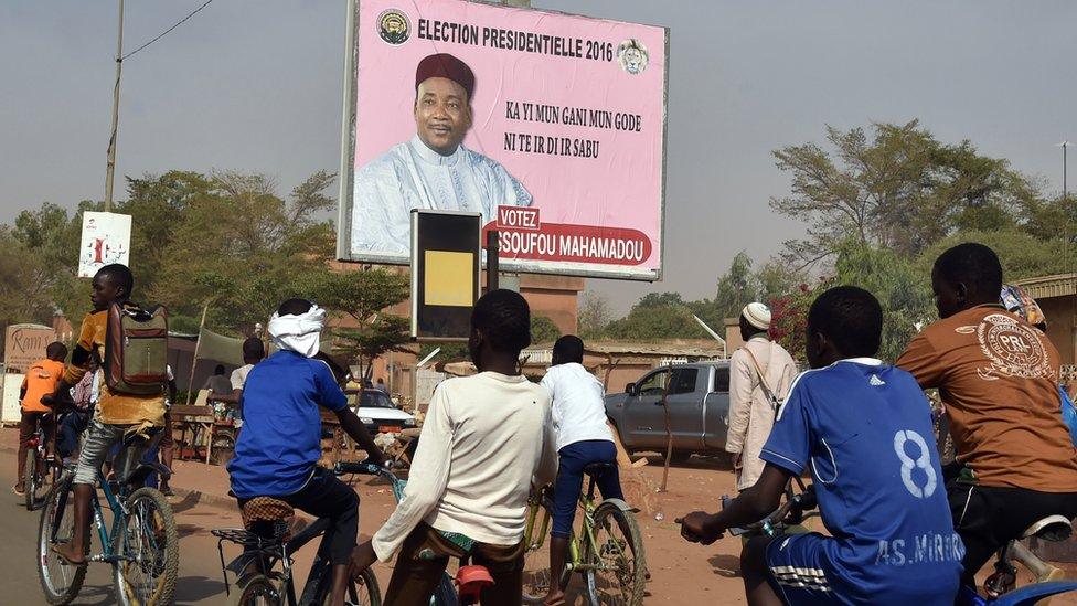 Campaign poster in Niger capital Niamey