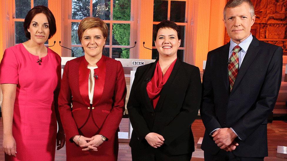 Kezia Dugdale; Nicola Sturgeon; Ruth Davidson and Willie Rennie