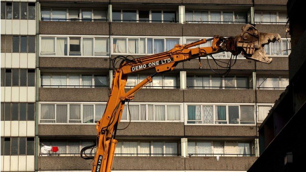 Demolition at the estate