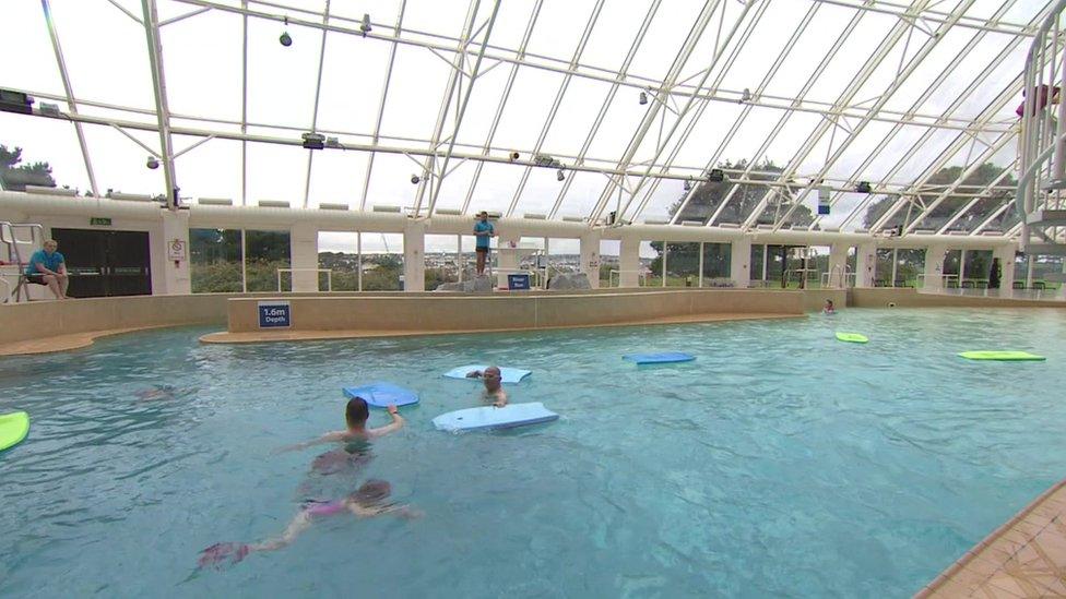 Swimming pool at Falmouth's Ships & Castles leisure centre