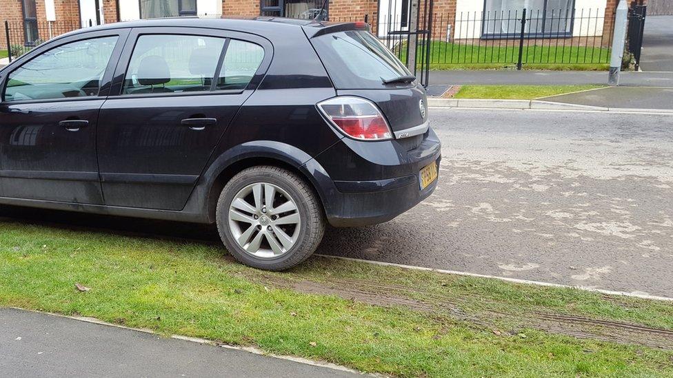 Grass verge parking