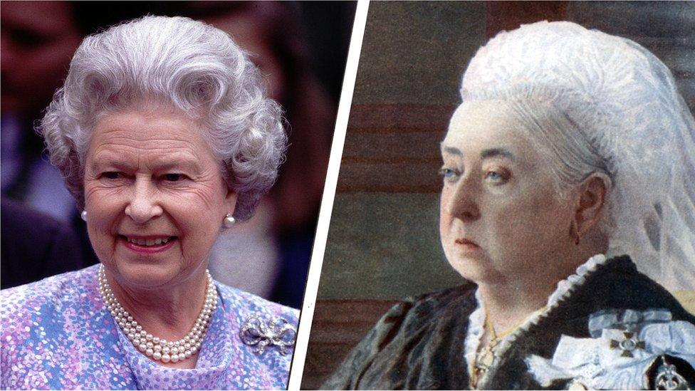 Queen Elizabeth and Queen Victoria