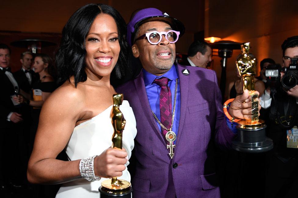 Regina King and Spike Lee