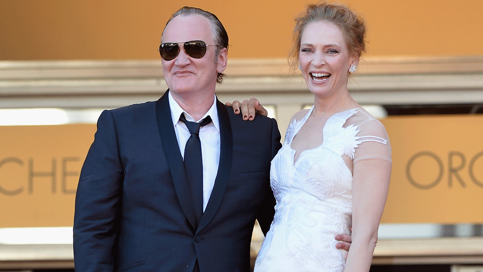 Quentin Tarantino and Uma Thurman